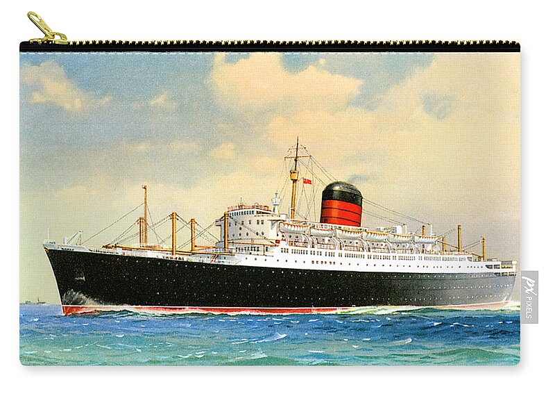 Carinthia Carry-all Pouch featuring the painting RMS Carinthia Postcard 1955 by Unknown
