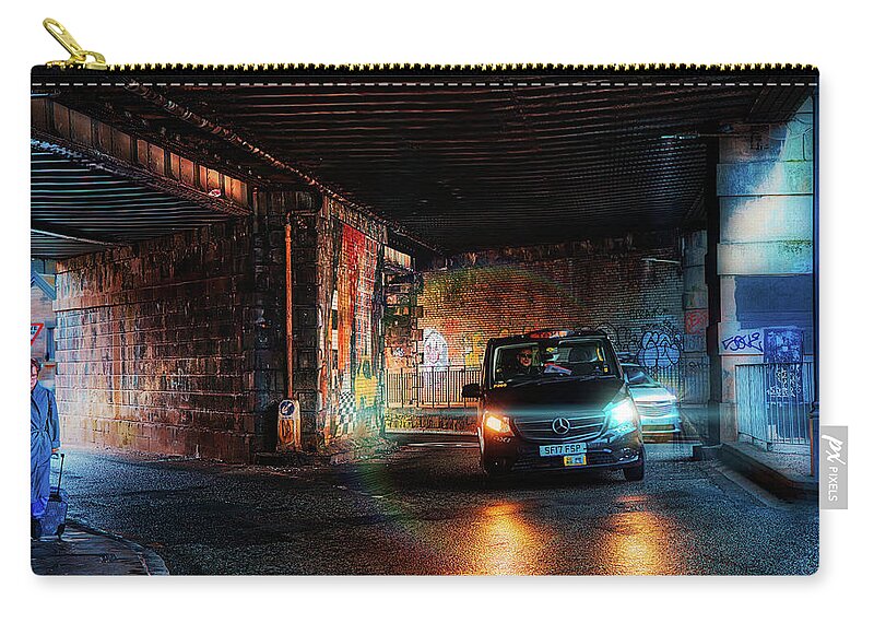 Traveling Zip Pouch featuring the photograph Road Back Home by Micah Offman