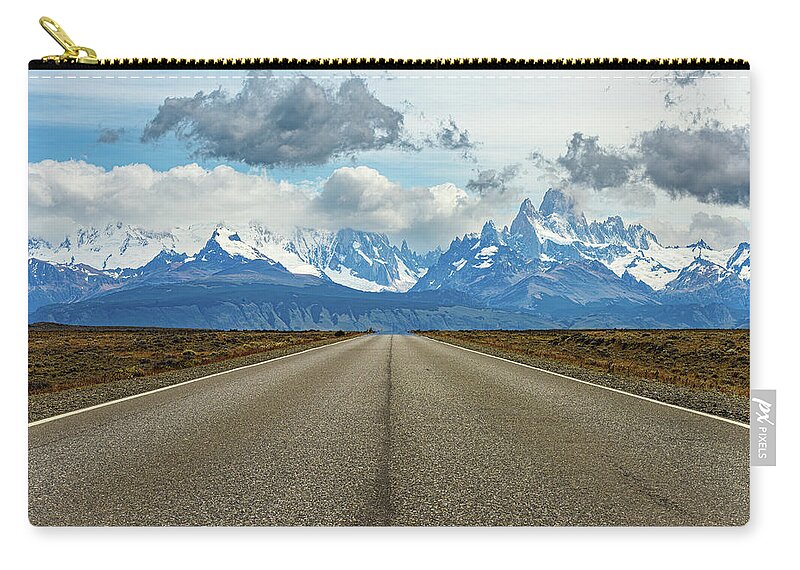 Patagonia Zip Pouch featuring the photograph Road To Fitz Roy by Marla Brown