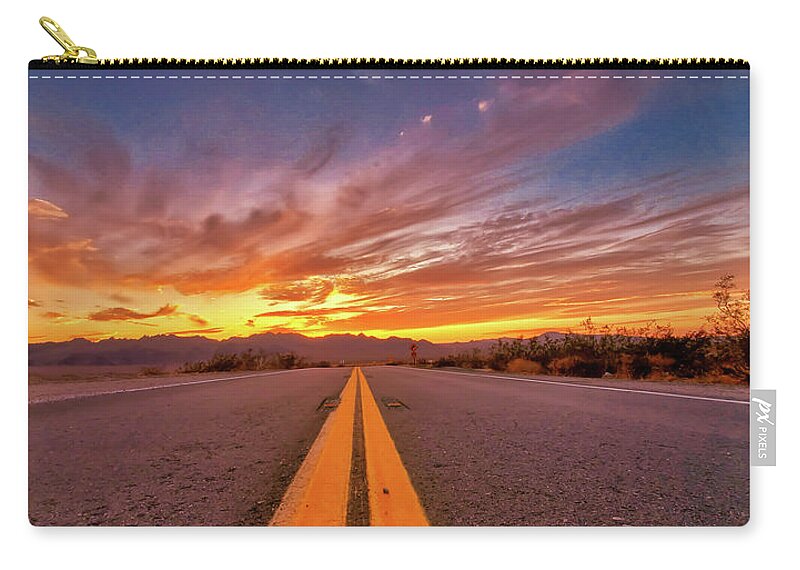 Desert Zip Pouch featuring the photograph Road Tripping by Chris Casas