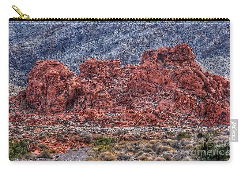  Zip Pouch featuring the photograph Rock Island by Rodney Lee Williams