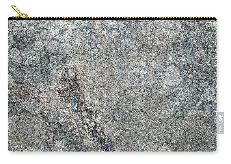 Lichen Zip Pouch featuring the photograph Rock Lichen by Theresa Tahara
