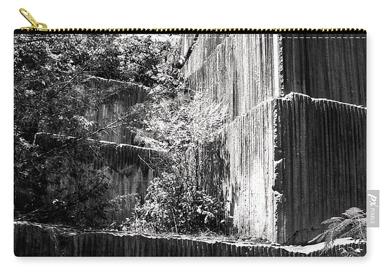 Rocks Carry-all Pouch featuring the photograph Rock Wall by Phil Perkins