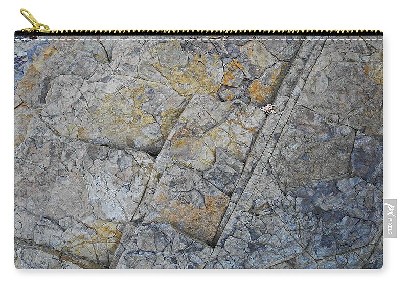Partridge Island Zip Pouch featuring the photograph Rockface by Alan Norsworthy