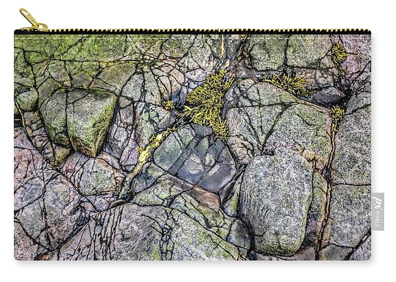 Rocks Zip Pouch featuring the photograph Rocks 4 by Alan Norsworthy