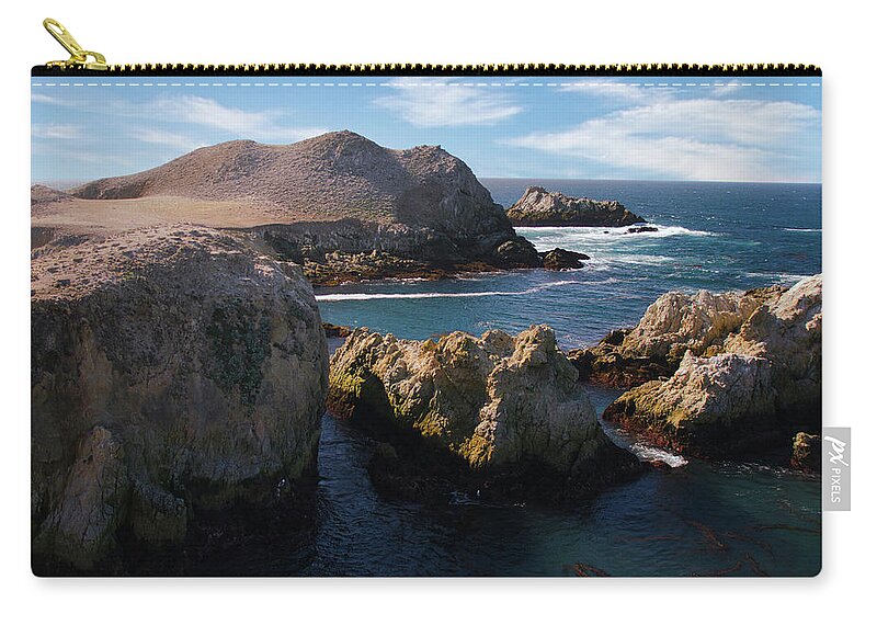Big Sur Zip Pouch featuring the photograph Rocky California Coast by Matthew DeGrushe