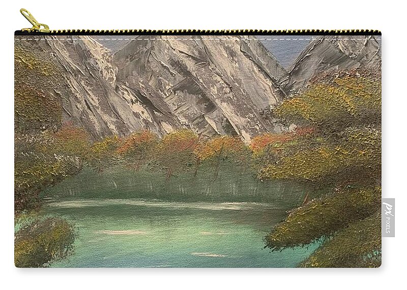 Mountains Carry-all Pouch featuring the painting Rocky Mountain Dreams by Lisa White