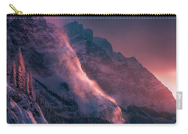 Winter Zip Pouch featuring the photograph Rolling Snow by Henry w Liu
