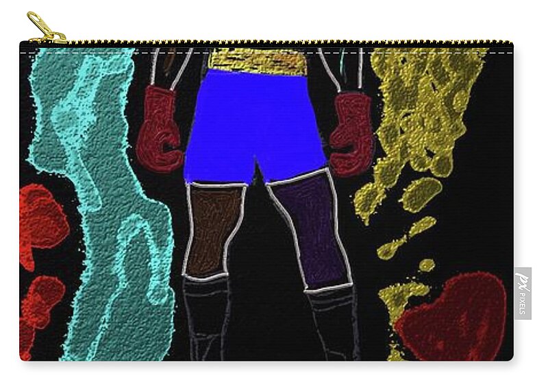 Boxer Zip Pouch featuring the digital art Roman Valentine by ToNY CaMM