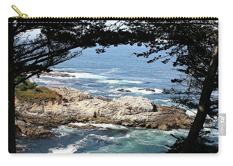 Coast Zip Pouch featuring the photograph Romantic California Coast by Christiane Schulze Art And Photography