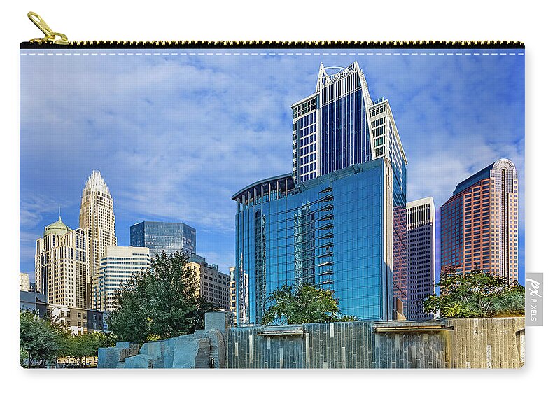 Charlotte Carry-all Pouch featuring the digital art Romare Bearden Park 6 by SnapHappy Photos