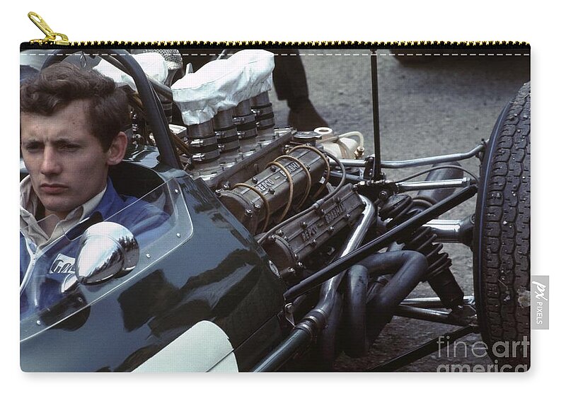 Ron Dennis Zip Pouch featuring the photograph Ron Dennis by Oleg Konin