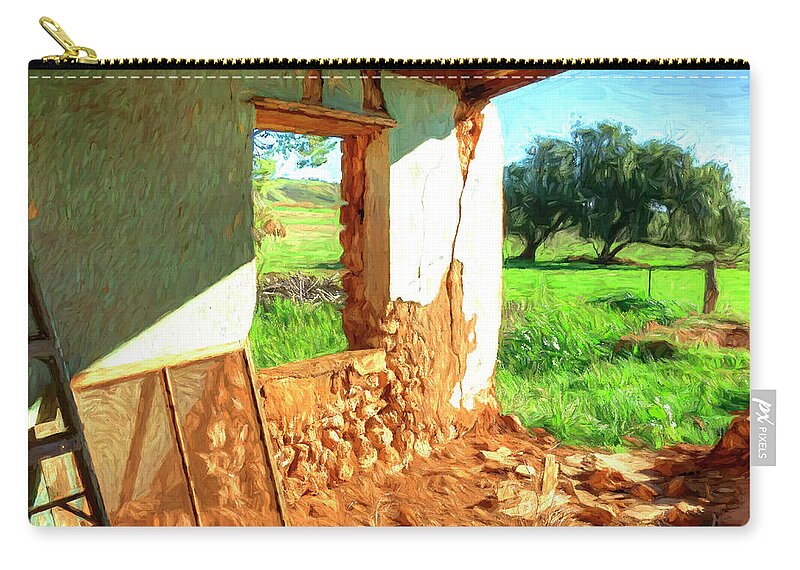 Abandoned Zip Pouch featuring the digital art Room With A View by Wayne Sherriff