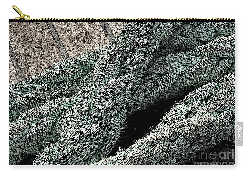 Canada Zip Pouch featuring the photograph Ropes That Bind by Mary Mikawoz
