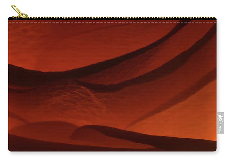 Macro Zip Pouch featuring the photograph Rose 2342 by Julie Powell