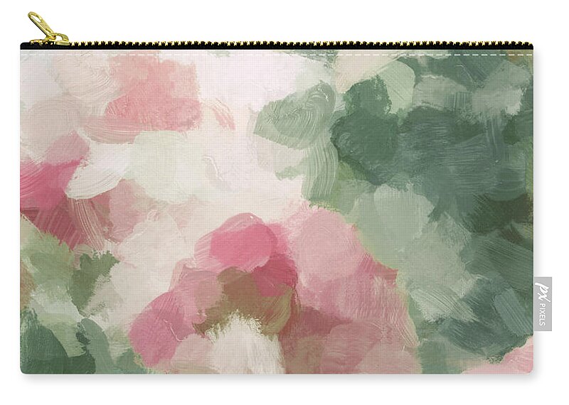 Abstract Zip Pouch featuring the painting Rose Garden by Rachel Elise