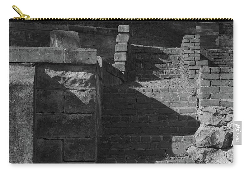 Rose Hill Zip Pouch featuring the photograph Rose Hill Cemetery, Macon, 1986 by John Simmons