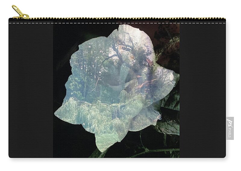  Zip Pouch featuring the photograph Rose Holds Change by Mary Kobet