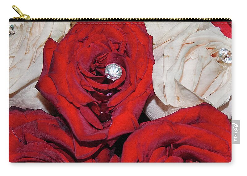 Rose Pearls Carry-all Pouch featuring the photograph Rose Pearls by Mae Wertz