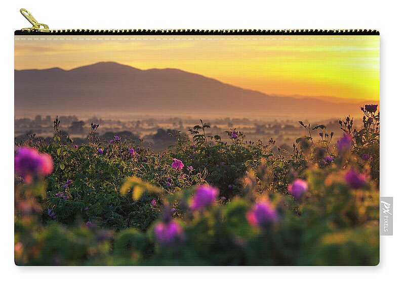 Bulgaria Carry-all Pouch featuring the photograph Roses Valley by Evgeni Dinev