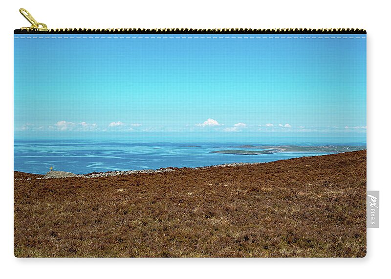 Knocknarea Zip Pouch featuring the photograph Rosses Point from Knocknarea Mountain Ireland by Lisa Blake