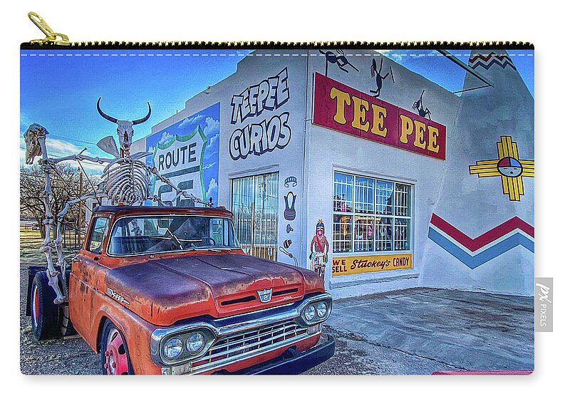 Route66 Zip Pouch featuring the photograph Route 66 by Pam Rendall