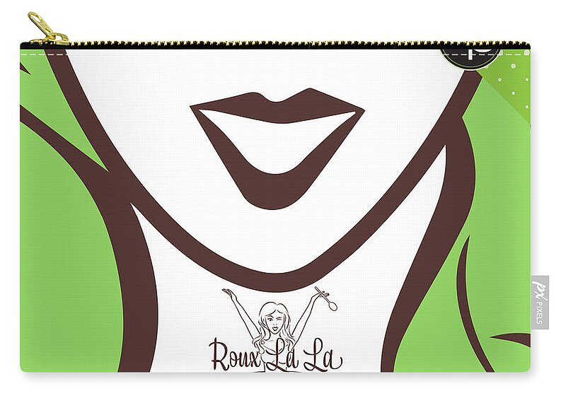 Mew Orleans Zip Pouch featuring the digital art Roux La La by Art of the Parade Society