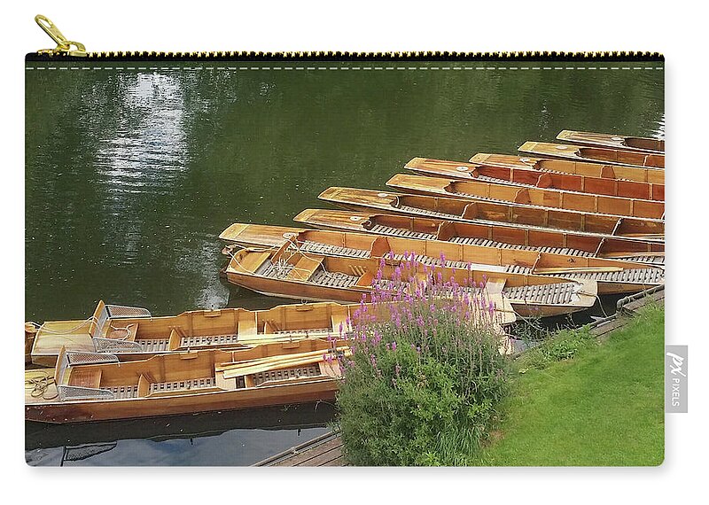 Boats Zip Pouch featuring the photograph Row Boats in Bath by Roxy Rich