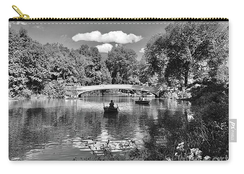  Zip Pouch featuring the photograph Rowing by Dennis Richardson