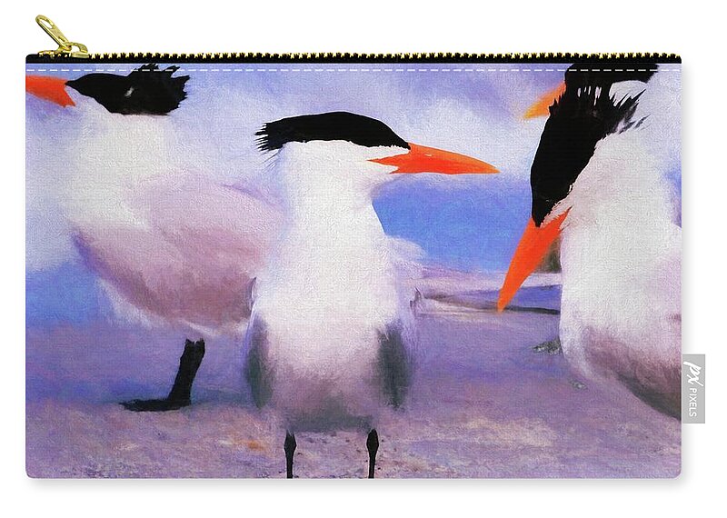 Royal Zip Pouch featuring the photograph Royal Tern by Alison Belsan Horton