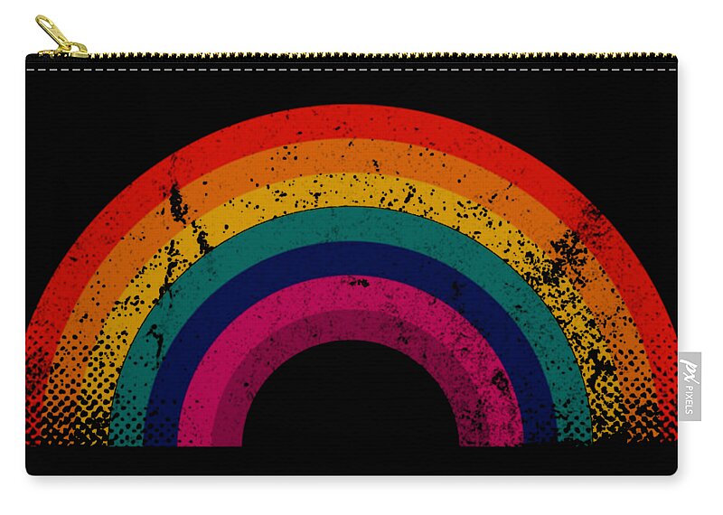 Civil Rights Zip Pouch featuring the painting Rubino Gay Pride LBGTQ Rainbow by Tony Rubino