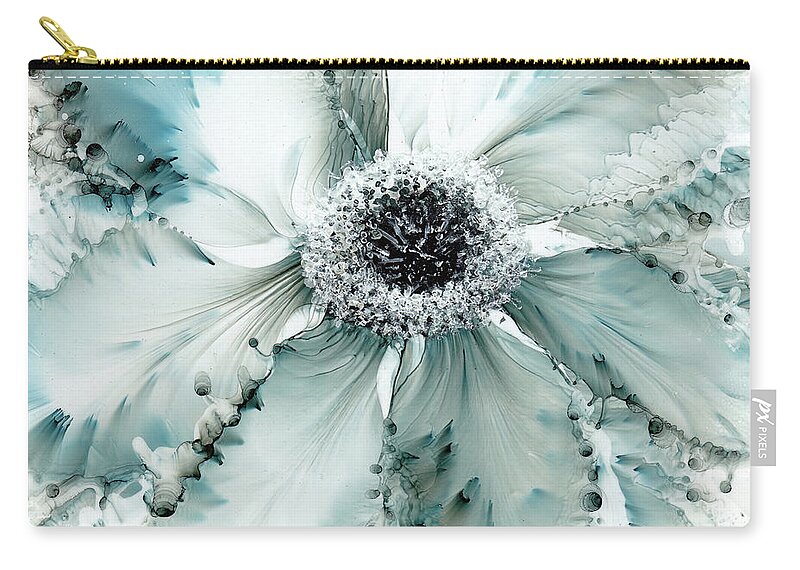 Flower Zip Pouch featuring the painting Ruffled by Kimberly Deene Langlois