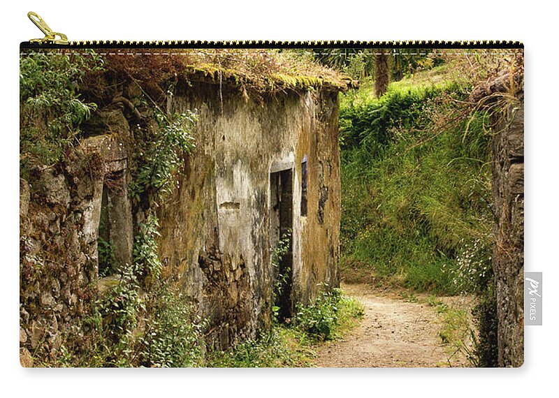 Ruins Zip Pouch featuring the photograph Ruins on the Path by Denise Kopko
