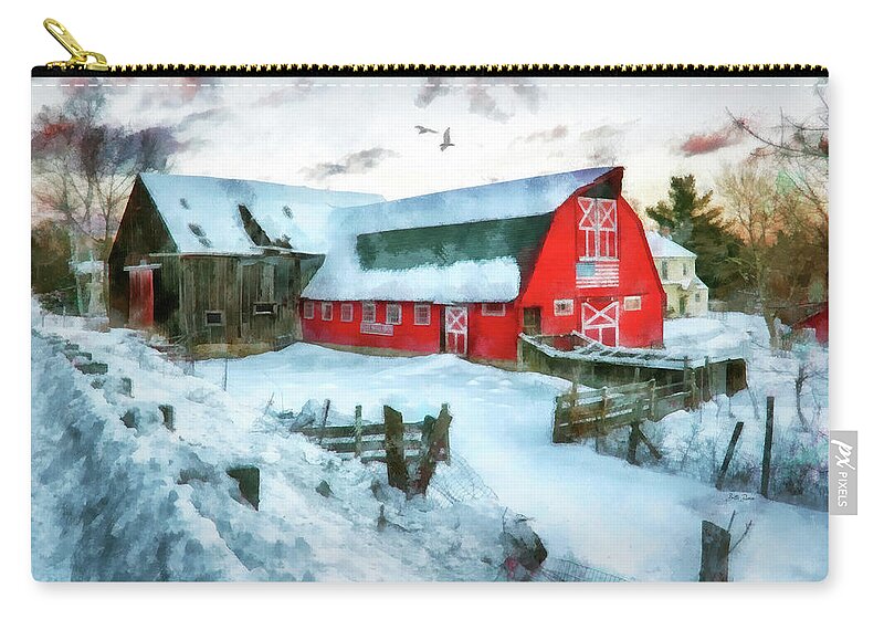 Landscape Zip Pouch featuring the photograph Rural Lucky Acres Farm by Betty Denise
