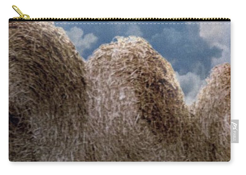 Rural Zip Pouch featuring the mixed media Rural Mood by Auranatura Art