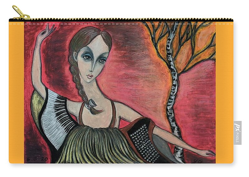 Lady Zip Pouch featuring the painting Russian Fairytale by Yana Golberg