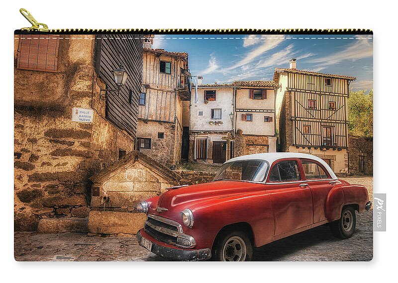 In The Square Zip Pouch featuring the photograph Rustic City Fathers by Micah Offman