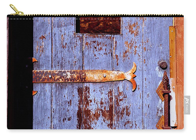 Architecture Zip Pouch featuring the photograph Rustic Doors Windows Palm Springs 0395-100 by Amyn Nasser