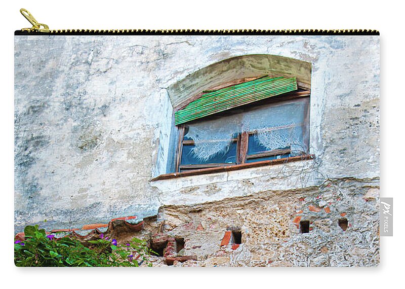 Window Zip Pouch featuring the photograph Rustic Windowscape by Denise Strahm