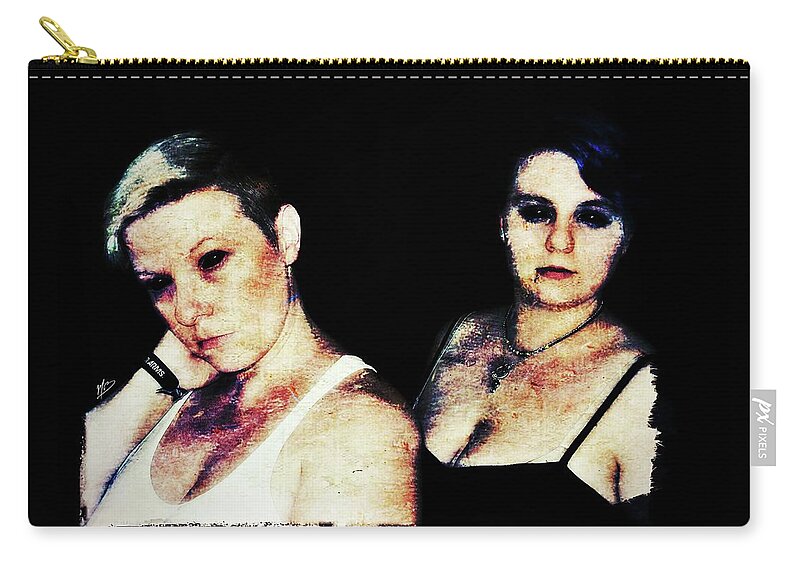 Dark Carry-all Pouch featuring the digital art Ryli and Alex 1 by Mark Baranowski