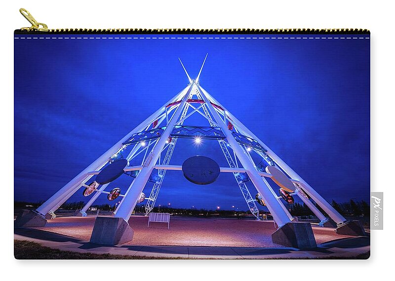 Teepee Carry-all Pouch featuring the photograph Saamis Teepee at Dusk by Darcy Dietrich