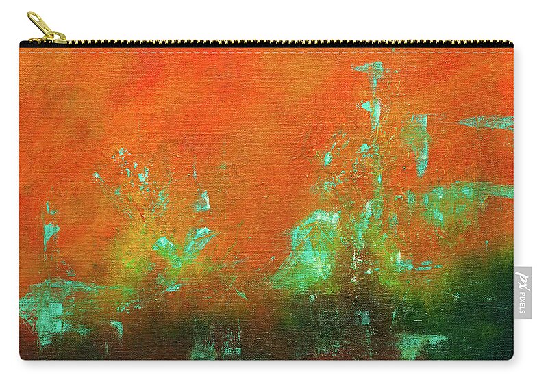 Abstract Zip Pouch featuring the painting Safe Harbor by Lee Beuther