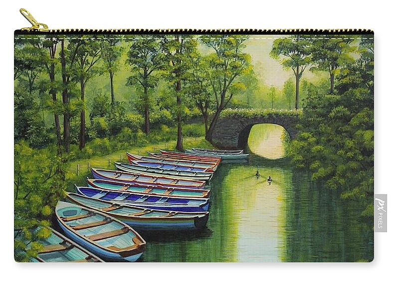 Kim Mcclinton Carry-all Pouch featuring the painting Safe Harbour by Kim McClinton