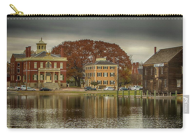 Salem Ma Zip Pouch featuring the photograph Salem's Maritime heritage by Jeff Folger