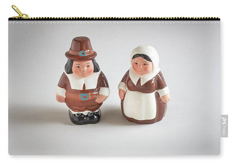 Salt And Pepper Shakers Zip Pouch featuring the photograph Salt and Pepper Shakers 104 by Rich Franco