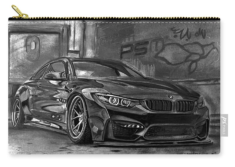 My Drawing Of This Award Winning Bmw Beautiful Serpent Zip Pouch featuring the drawing @sam4ari by K R