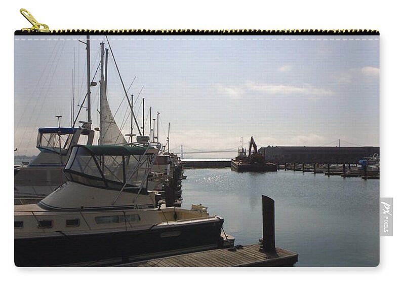  Zip Pouch featuring the photograph San Francisco Docks by Heather E Harman