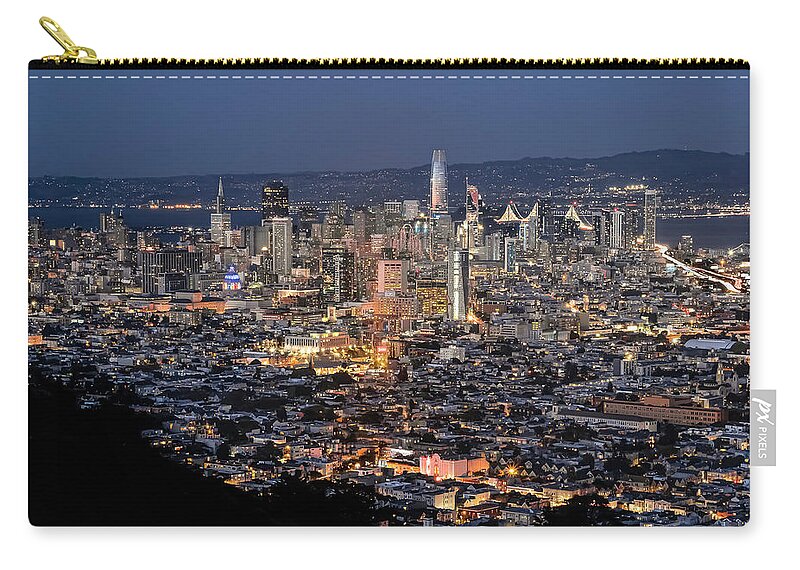 San Francisco Zip Pouch featuring the photograph San Francisco Skyline by Gary Geddes