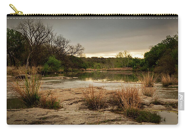 San Saba Zip Pouch featuring the photograph San Saba Morning by Mike Schaffner