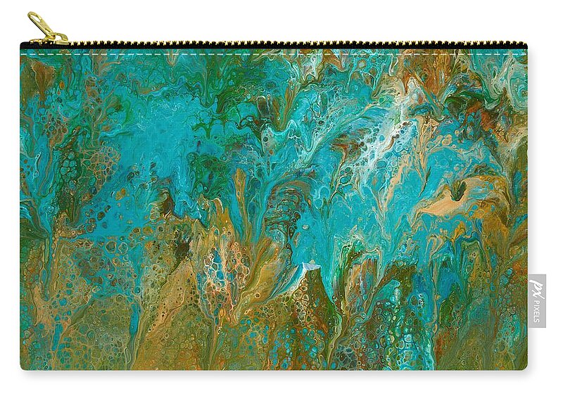 Sea And Sand Zip Pouch featuring the painting Sand and Sea by Tessa Evette